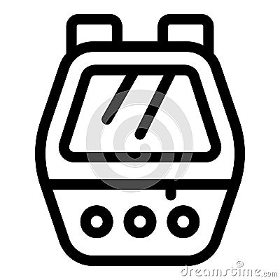 Smart watch showing blank screen with three buttons on the bottom part Vector Illustration