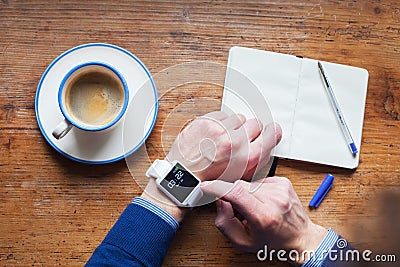 Smart watch, time management and reminder Stock Photo