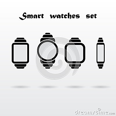 Smart watches set Vector Illustration