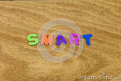 Smart wise wisdom dumb intelligent knowledge Stock Photo