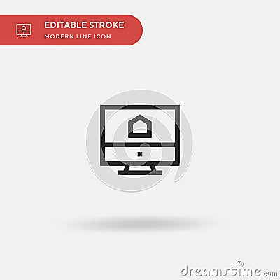 Smarthome Simple vector icon. Illustration symbol design template for web mobile UI element. Perfect color modern Vector Illustration
