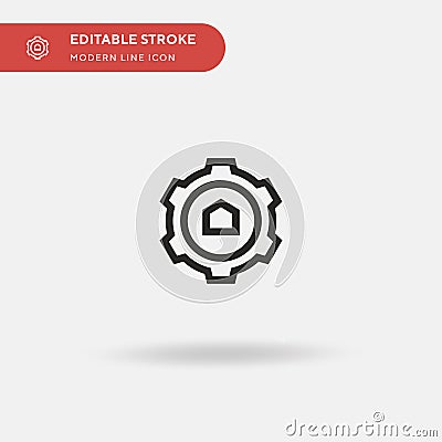 Smarthouse Simple vector icon. Illustration symbol design template for web mobile UI element. Perfect color modern Vector Illustration