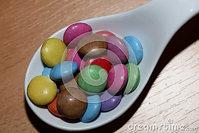 Smarties sweets macro background high quality prints Stock Photo