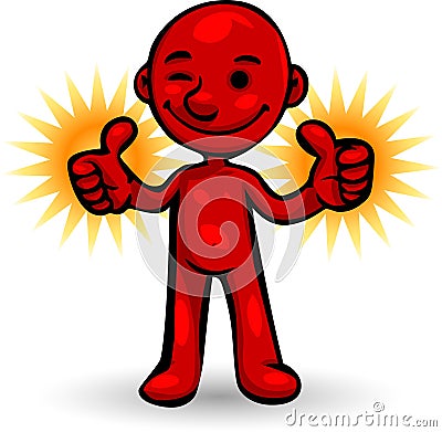 Smartoon Thumbs Up Vector Illustration