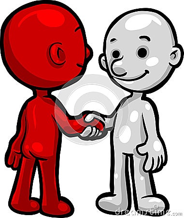 Smartoons Shaking Hands Vector Illustration