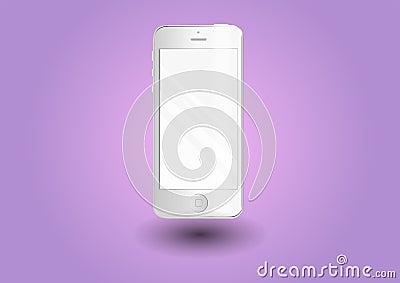 Smartphone.Stylish white phone. Vector Illustration