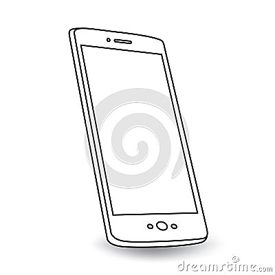 Smartphone at an angle Vector Illustration