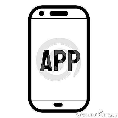 Smartphone app icon Vector Illustration