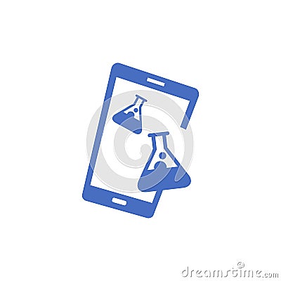 Smartphone apps flat icon design. Mobile Labs Vector Illustration