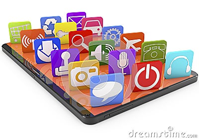 Smartphone apps Stock Photo