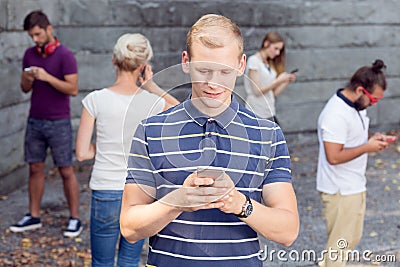 Smartphone as a communicator Stock Photo