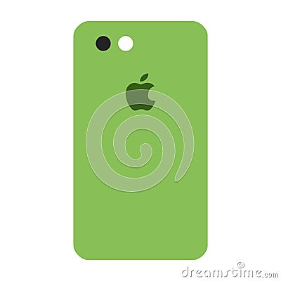 smartphone back cover similar to apple iphone 5c illustration Cartoon Illustration
