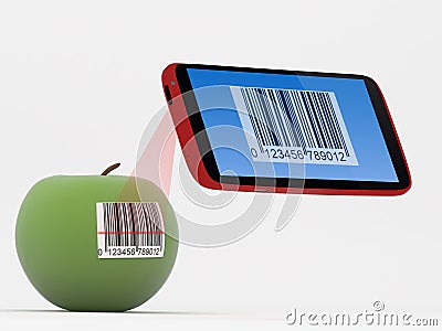 Smartphone Barcode Scanner Concept Stock Photo