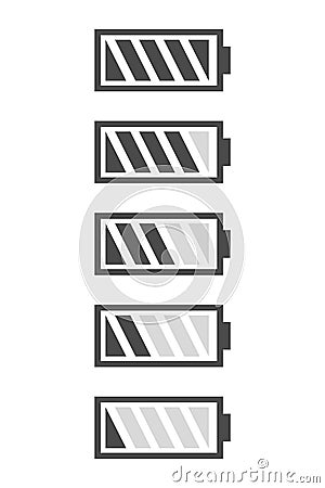 Smartphone battery charge level icon vector. Indicator battery illustration symbol Vector Illustration