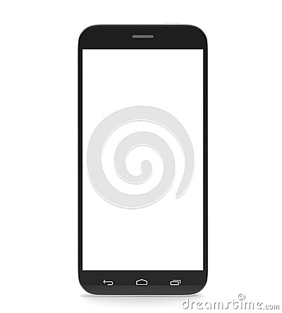 Smartphone, cell phone, with a blank screen Cartoon Illustration