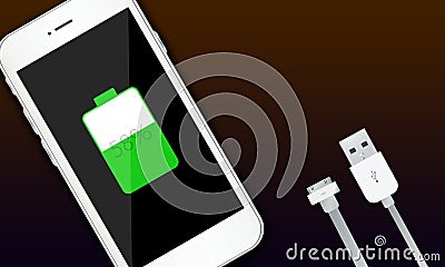Smartphone Charging Pro Stock Photo