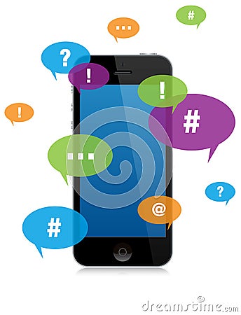 Smartphone chat messaging Vector Illustration