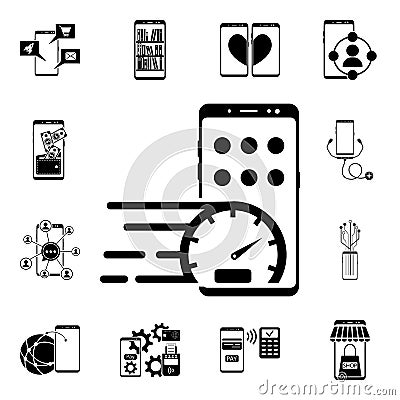 Smartphone dating application icon. Mobile concept icons universal set for web and mobile Stock Photo