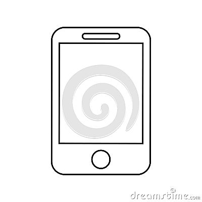 smartphone device isolated icon design Cartoon Illustration