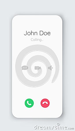 Smartphone dial phone ui set. Phone pad, call screen with keypad dial buttons. Mockup incoming call. Vector isolated Vector Illustration