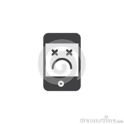 Smartphone error vector icon Vector Illustration