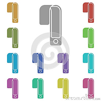 Smartphone, flexible, clockmulti color icon. Simple glyph, flat vector of smartphone icons for ui and ux, website or mobile Stock Photo