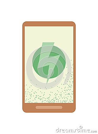 smartphone green energy Stock Photo