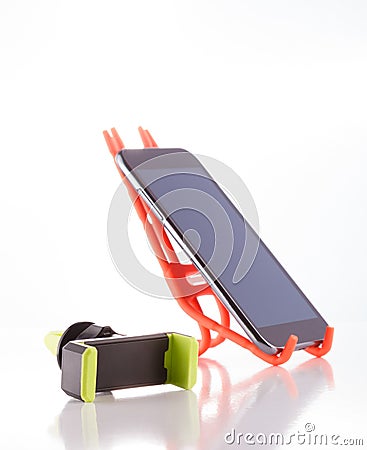 Smartphone holder, accessory Stock Photo