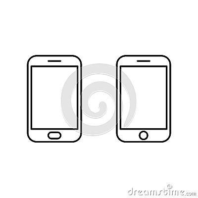 Smartphone Icon in trendy flat style isolated on grey background. Cellphone pictogram. Cartoon Illustration