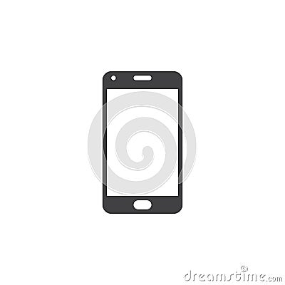 Smartphone icon vector, mobile phone solid logo illustration, pi Vector Illustration