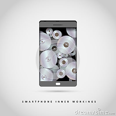 Smartphone Inner Workings Vector Illustration