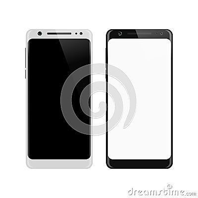 Smartphone isolated on white background Vector Illustration