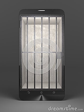 Smartphone jail concept Stock Photo