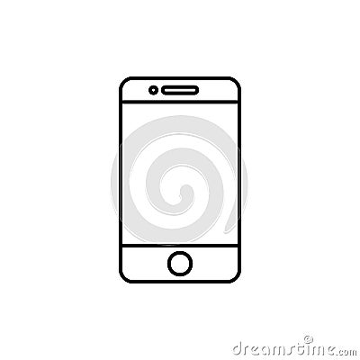 Smartphone line icon, vector illustration Cartoon Illustration