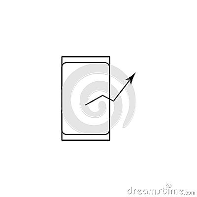 smartphone line vector icon Vector Illustration