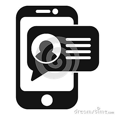 Smartphone message icon simple vector. Career glass Vector Illustration