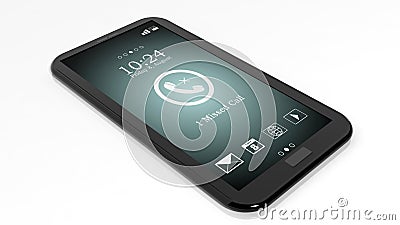 Smartphone with missed call Stock Photo
