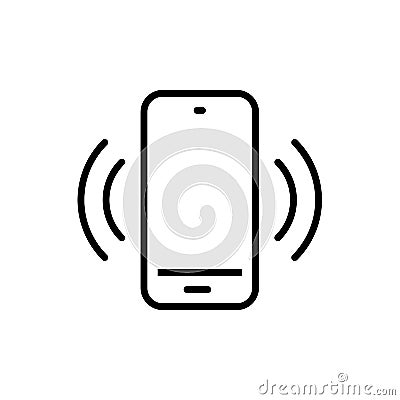 Smartphone / mobile phone vibrating or ringing flat vector icon Vector Illustration