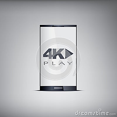 Smartphone with modern ultra hd resolution. Vector Illustration