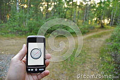 Smartphone navigation Stock Photo