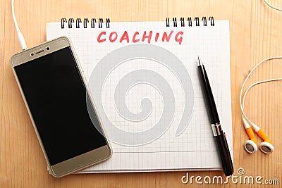 Concept coaching online. Stock Photo