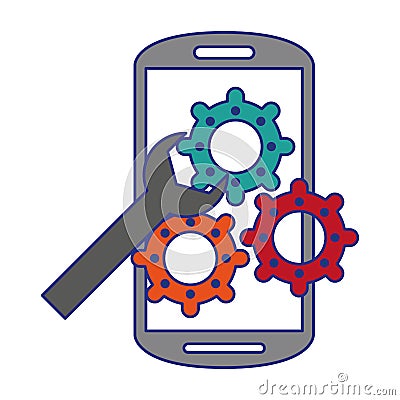 Smartphone operative system software vector illustration Vector Illustration