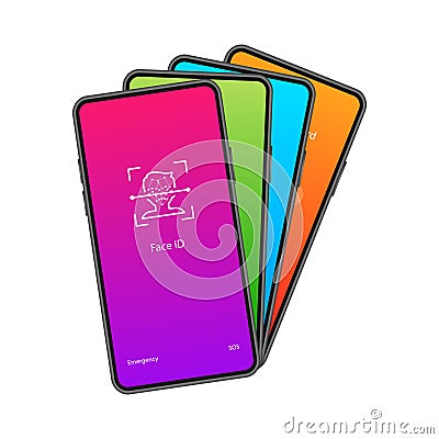 Smartphone with passcode lock screen interface. Protecting Your Smartphone and Personal Data from Unauthorized Access Vector Illustration