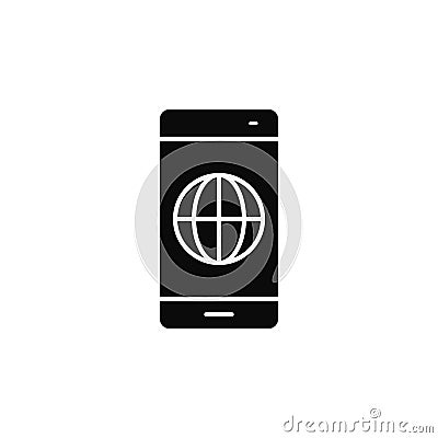 smartphone, phone, networkicon. Simple glyph, flat vector of smartphone icons for UI and UX, website or mobile application Stock Photo
