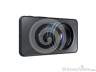 Smartphone professional camera dslr Stock Photo