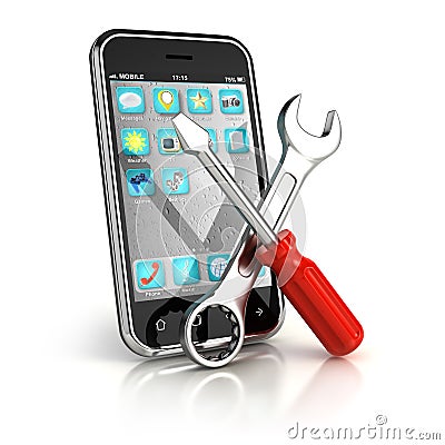 Smartphone repair Stock Photo