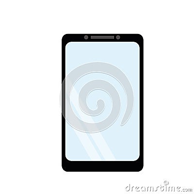 Smartphone screen in a flat style. remote remote communication, Internet, applications. icon sticker poster Stock Photo