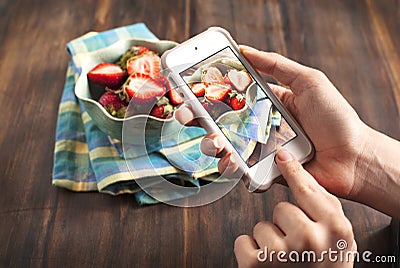 Smartphone shot food photo. Stock Photo