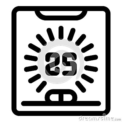 Smartphone showing loading status icon with circular progress bar Vector Illustration