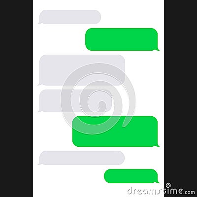 Smartphone SMS Chat Bubbles. Vector Vector Illustration